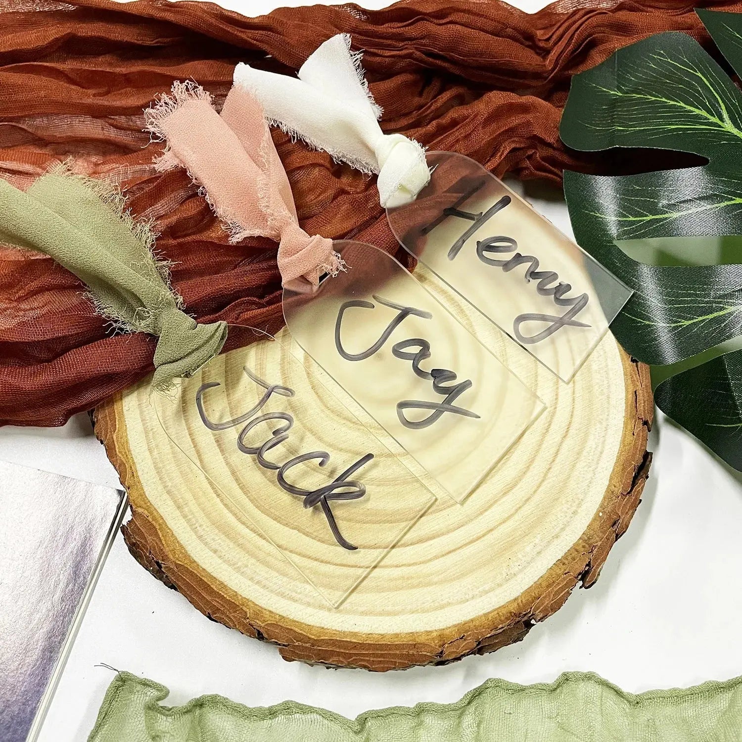 Acrylic Wedding Place Card Frosted Acrylic Name Tag Arch 10/20/50Pcs - HASHTAG