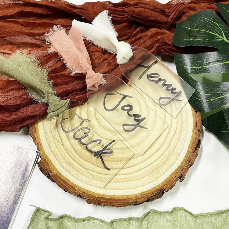 Acrylic Wedding Place Card Frosted Acrylic Name Tag Arch 10/20/50Pcs - HASHTAG