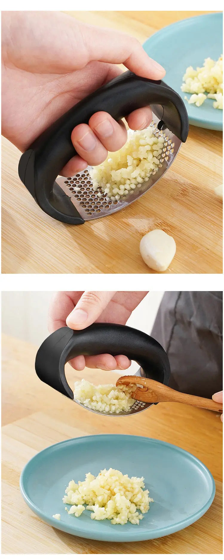 Stainless Steel Garlic Press Crusher. - HASHTAG