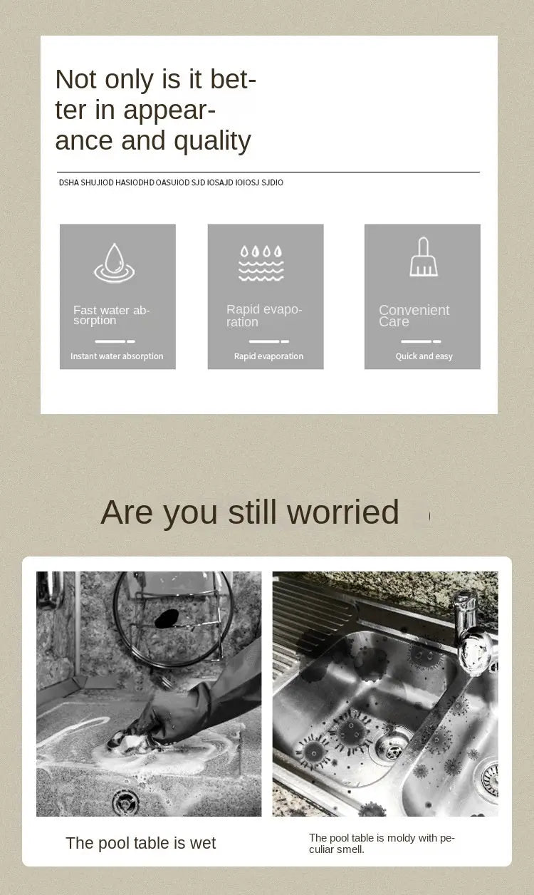 Super Absorbent Vintage Earth Kitchen Dish washing and Draining Mat Liebe - Making Life Easier