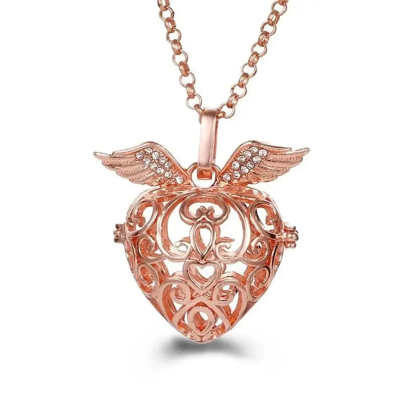 Chime Music Angel Ball Caller Locket Necklace Vintage Pregnancy Necklace. - HASHTAG