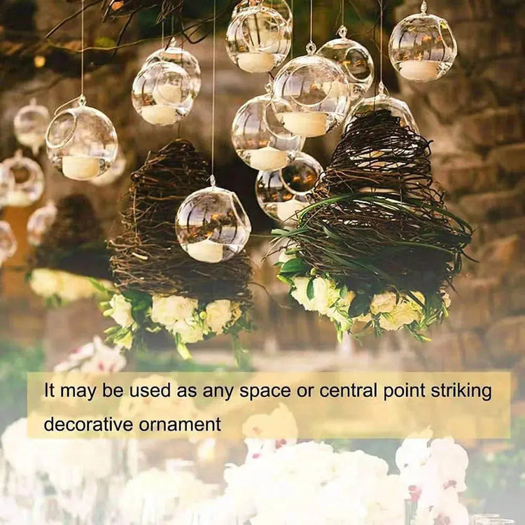 Tea Light Holder Crystal Glass Hanging Diameter 6cm/8cm Liebe - Making Life Easier