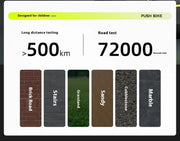 Bicicletta da 12 pollici per bambini senza pedali1-6 anni Bicicletta per ragazzi e ragazze che cammina Apprendimento Balance Bike HASHTAG