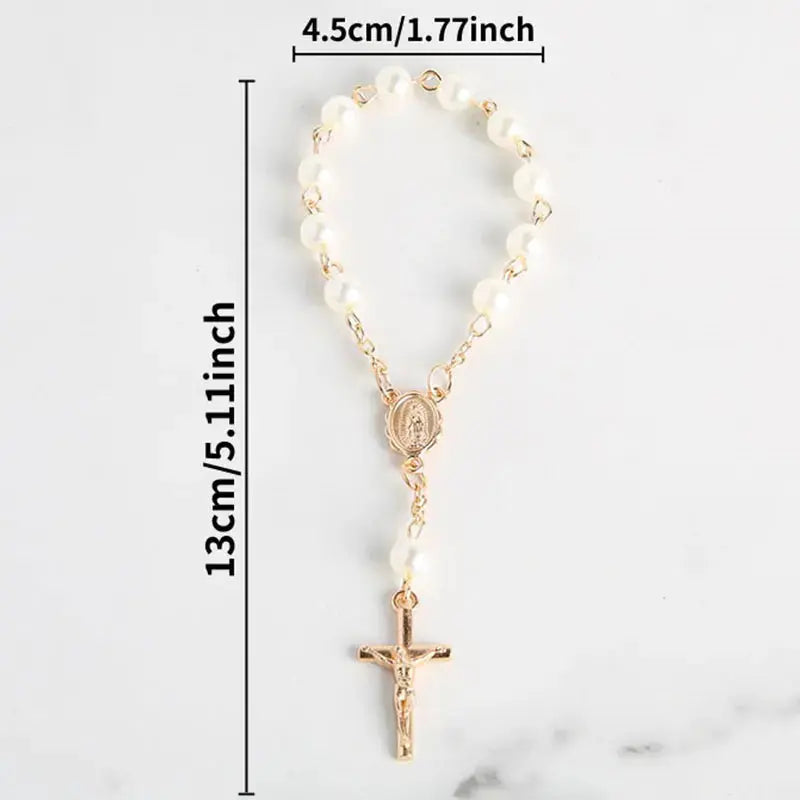 Baptism Catholic Communion 10/20pcs Rosary Bracelet Bead for Baptism Favors. - HASHTAG