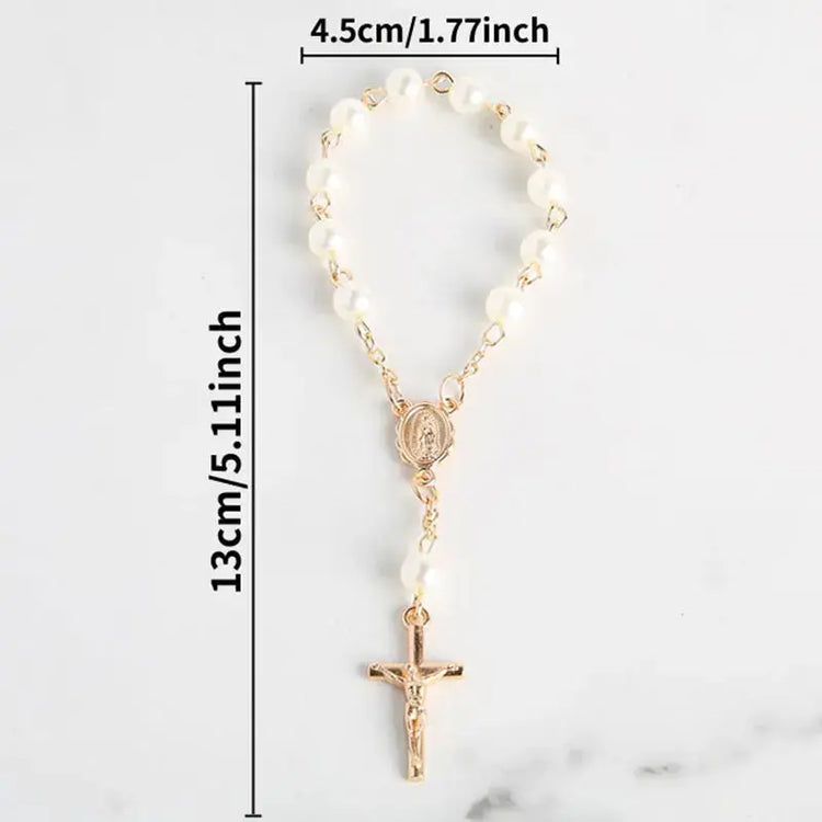 Baptism Catholic Communion 10/20pcs Rosary Bracelet Bead for Baptism Favors. - HASHTAG