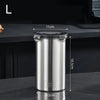 500/900/1400ml Storage Jars Stainless Steel Sealed Container Kitchen Barrel Fresh Bean Vegetable Coffee Organizer HASHTAG