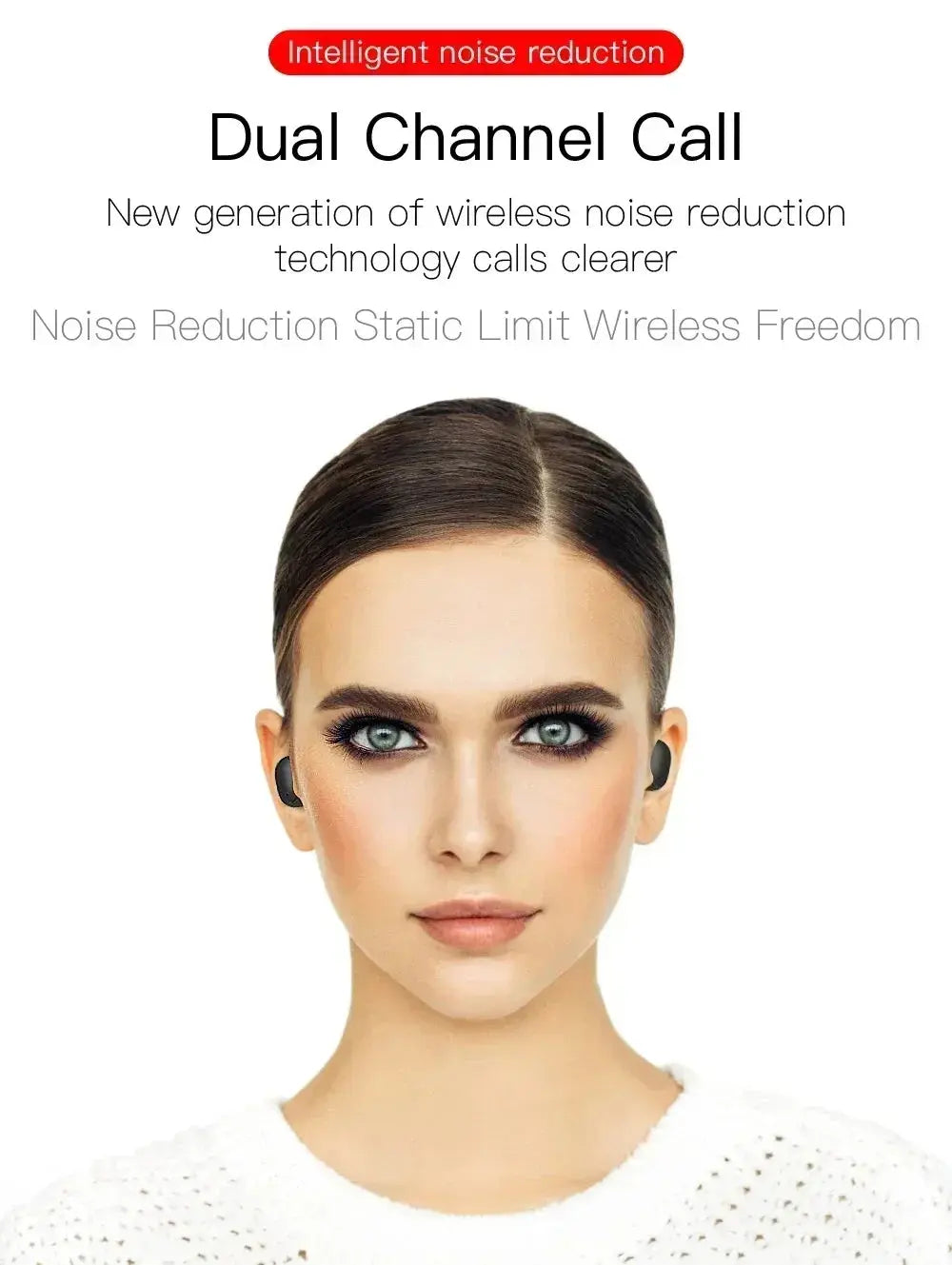 Auricolari Bluetooth wireless E6S Auricolare Bluetooth TWS Auricolari wireless Auricolari con cancellazione del rumore con cuffie con microfono - My Hashtag Shop