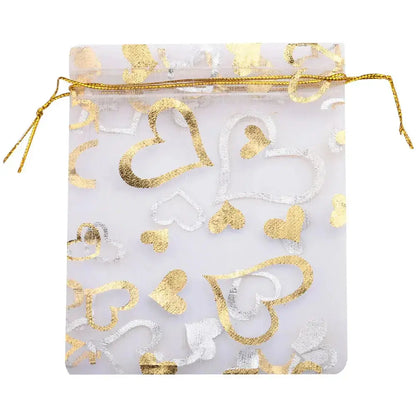 Love Heart Organza Pouches For Events 100 Pcs. Liebe - Making Life Easier