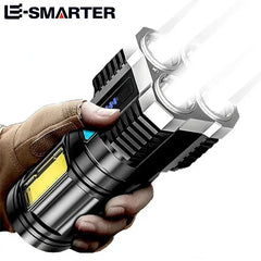 Mini Diving LED Flashlight Rechargeable High Lumen Long Range Powerful Camping Torch Taschenlampe Linterna HASHTAG