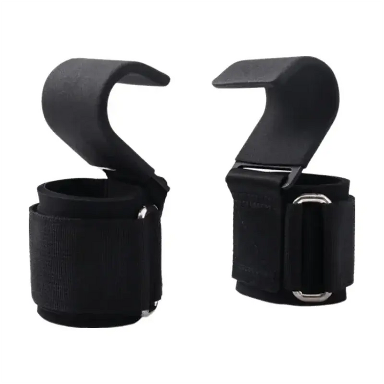 2 pezzi antiscivolo gancio per sollevamento pesi coppia di cinghie sollevamento pesi stacco mento pull up e esercizio fitness gancio allenamento - My Hashtag Shop