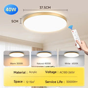 Plafoniera a LED intelligente con telecomando Plafoniere dimmerabili a 3 colori Lampade a pannello ultrasottili Lampada da soffitto per cucina camera da letto HASHTAG