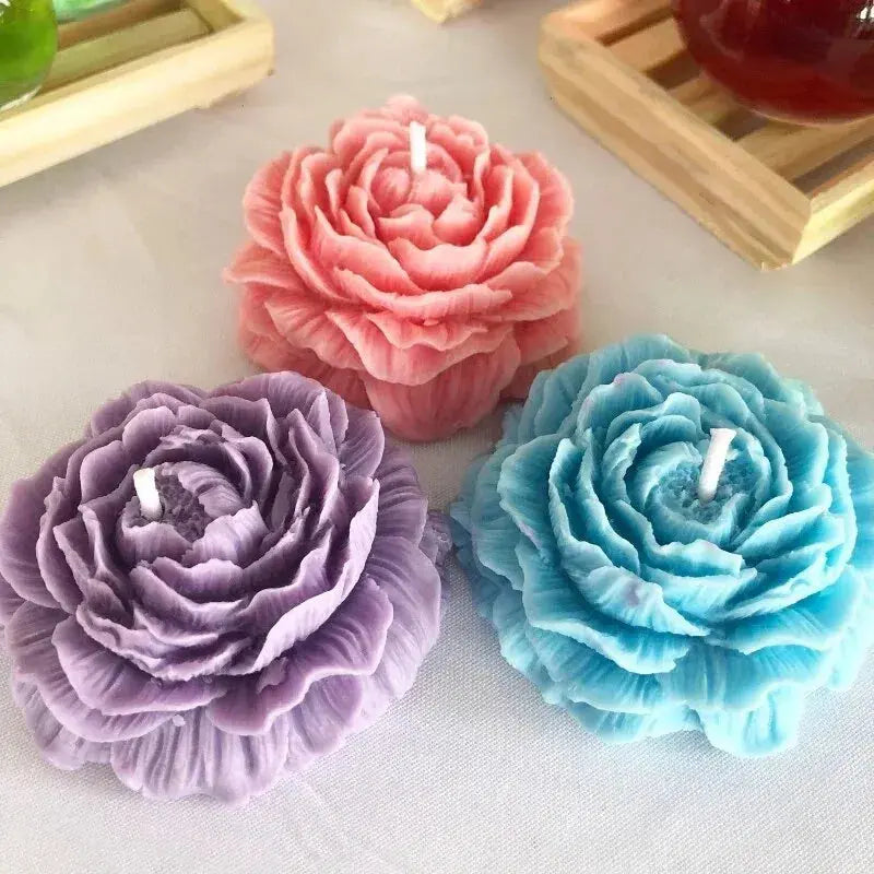 3D Peony Candle Silicone Mold. Liebe - Making Life Easier