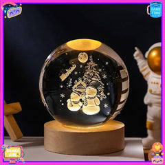 NEW Christmas Birthday Gifts6 Crystal Ball Planet Night Light Laser Solar System Globe Astronomy Festival Gifts Desktop Decoration HASHTAG