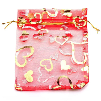 Love Heart Organza Pouches For Events 100 Pcs. Liebe - Making Life Easier