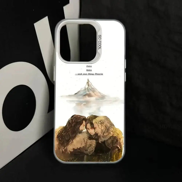 La custodia per telefono H-Hobbit Cool per IPhone 16 15 14 13 12 11 Pro Max Plus Cover posteriore antiurto color argento - My Hashtag Shop