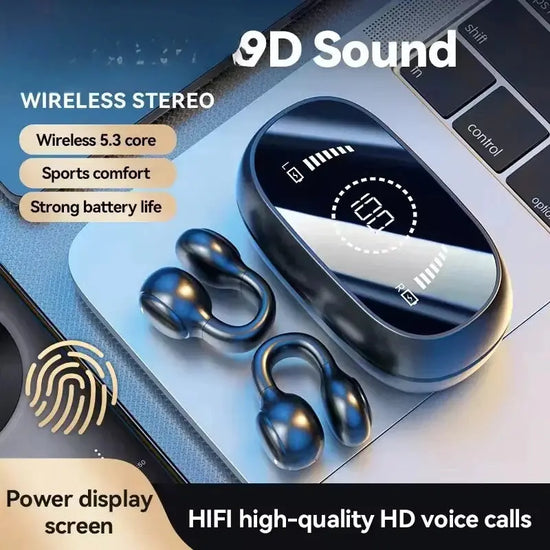 Auricolari Wireless a Conduzione Ossea Bosete di Alta Qualità, Bluetooth con Riduzione del Rumore, per Sport, Compatibili con Xiaomi e iPhone