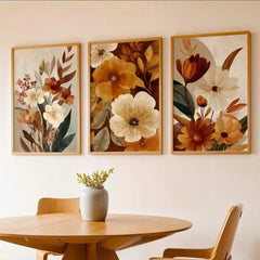 Set di arte da parete con fiori autunnali senza cornice Fiori autunnali Scarica digitale Piante bohémien Decorazione rustica per la casa stampabile unisex HASHTAG