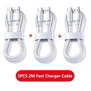 3PCS 100W 6A Cavo caricabatterie super veloce USB veloce Tipo C Cavo dati di ricarica Caricatore rapido Cabletype c caricabatterie ricarica rapida HASHTAG