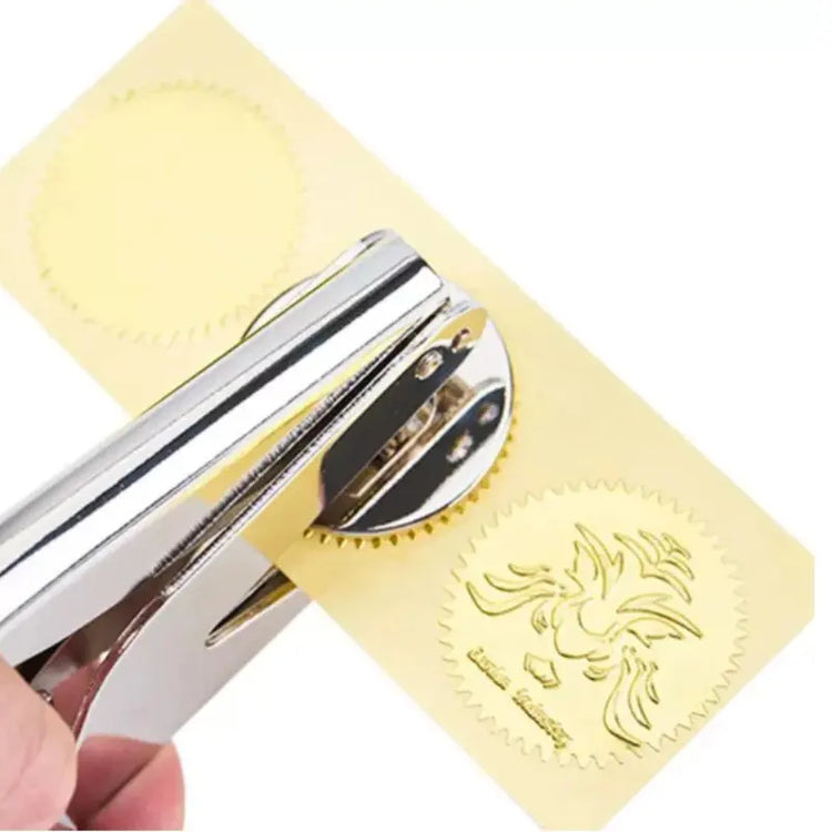 Timbro per goffratura LOGO personalizzato Biblioteca di nozze Libro Busta con sigillo in acciaio portatile privato Invito a festa Timbri per goffratura Fai da te - My Hashtag Shop