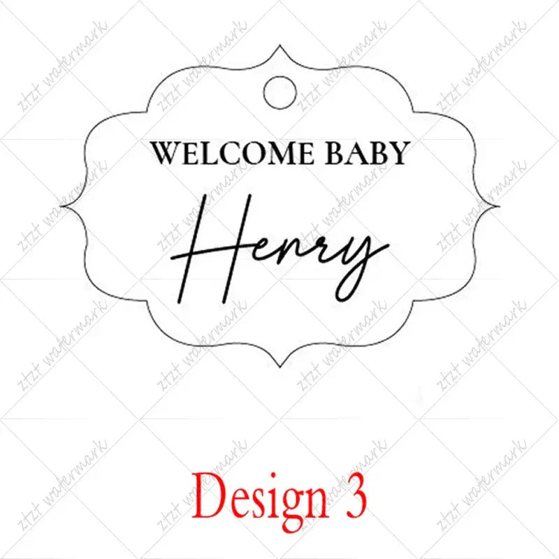 Baby shower name tags elegant acrylic. Liebe - Making Life Easier