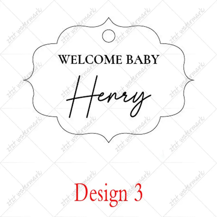 Baby shower name tags elegant acrylic. Liebe - Making Life Easier
