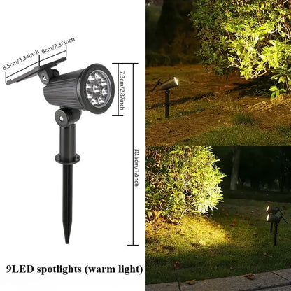 faretti solari a LED faretti impermeabili per esterni luci solari da giardino illuminazione paesaggistica decorazione percorso lampada da prato