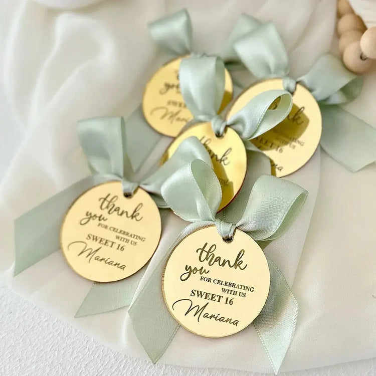 Baby shower name tags elegant acrylic. Liebe - Making Life Easier