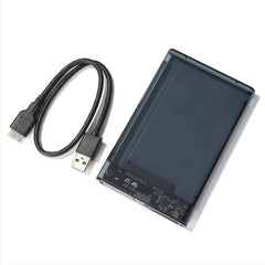 Custodia per HDD trasparente Custodia per HDD SSD da 2,5 pollici SATA a USB Tipo-C Adattatore Scatola per disco rigido esterno portatile Senza attrezzi HASHTAG