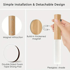 Lampada da parete magnetica ricaricabile a LED con sensore di movimento intelligente, portatile, per corridoio, camera da letto, scale, mobili da bagno HASHTAG