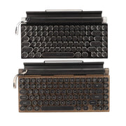 Tastiera per macchina da scrivere tastiera meccanica Wireless Vintage a 83 tasti con tastiera meccanica con interruttore blu rotondo in metallo HASHTAG