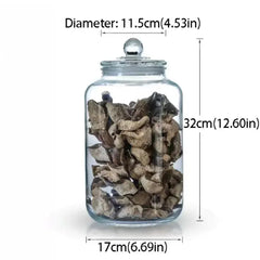 Large Glass Storage Jars Sealed Design Home Decor Wide Mouth Containers Reusable Kitchen Canister Clear Glass Jar HASHTAG