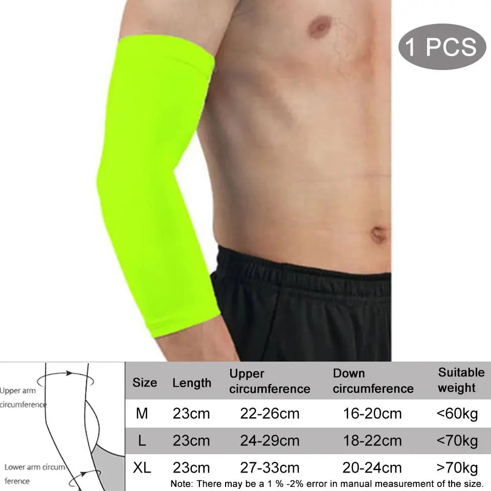 1 pezzo traspirante protezione UV ad asciugatura rapida maniche da braccio da corsa gomitiera da basket parabraccia fitness scaldamuscoli sportivi da ciclismo - My Hashtag Shop