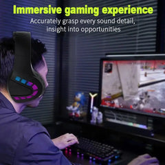 Cuffie da gioco G4 con microfono con cancellazione del rumore Suono surround Cuffie da gioco LED cablate da 3,5 mm per giocatori HASHTAG