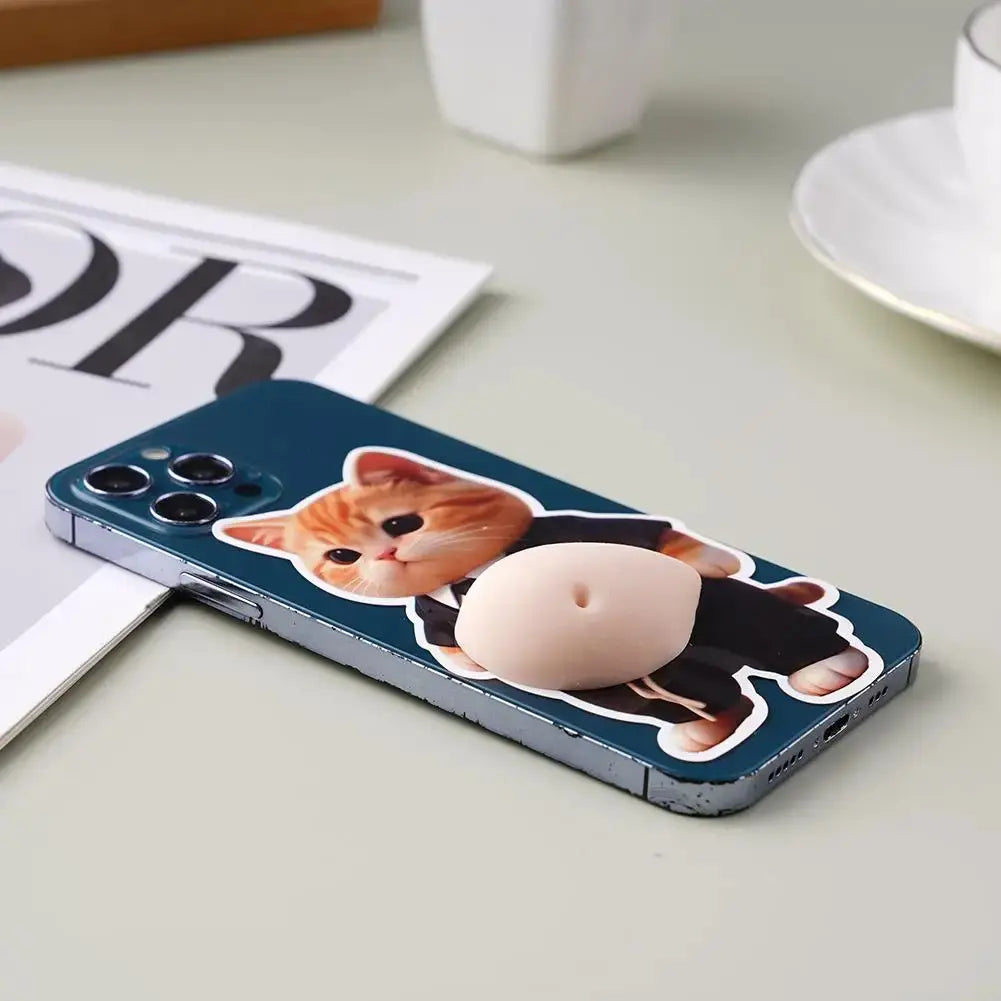 Adesivi 3D a Forma di Cucciolo con Pancia Gonfia, Adesivi Morbidi 3D a Forma di Gatto per Cover di Telefoni, Quaderni, Scrapbooking e Decorazioni Fai-da-Te - My Hashtag Shop