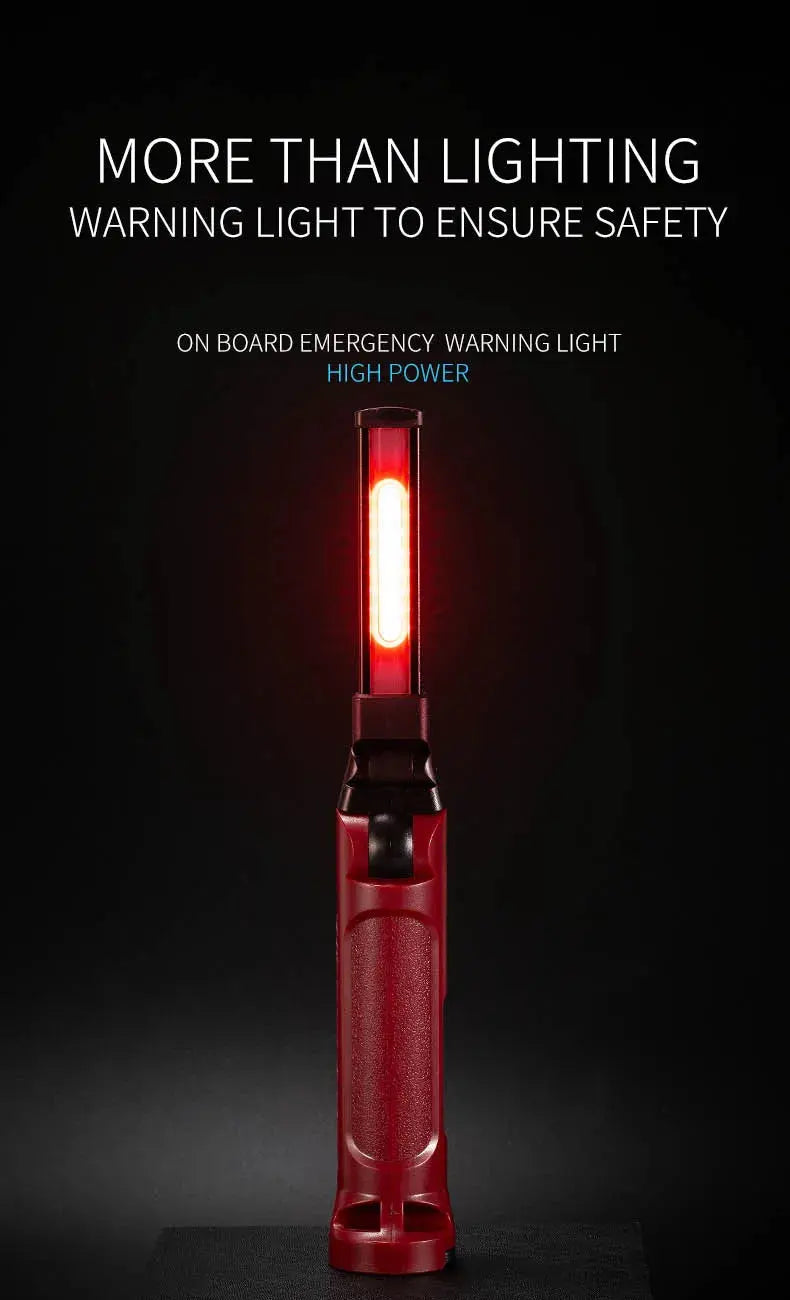 Lampada da lavoro a LED COB Torcia pieghevole ricaricabile Illuminazione da campeggio per riparazioni auto Lampade portatili con gancio magnetico - My Hashtag Shop
