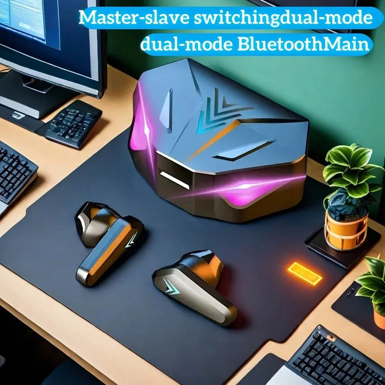 Auricolare Bluetooth wireless Display a LED Auricolari da gioco con microfono Cuffie wireless Auricolari Bluetooth con cancellazione del rumore - My Hashtag Shop