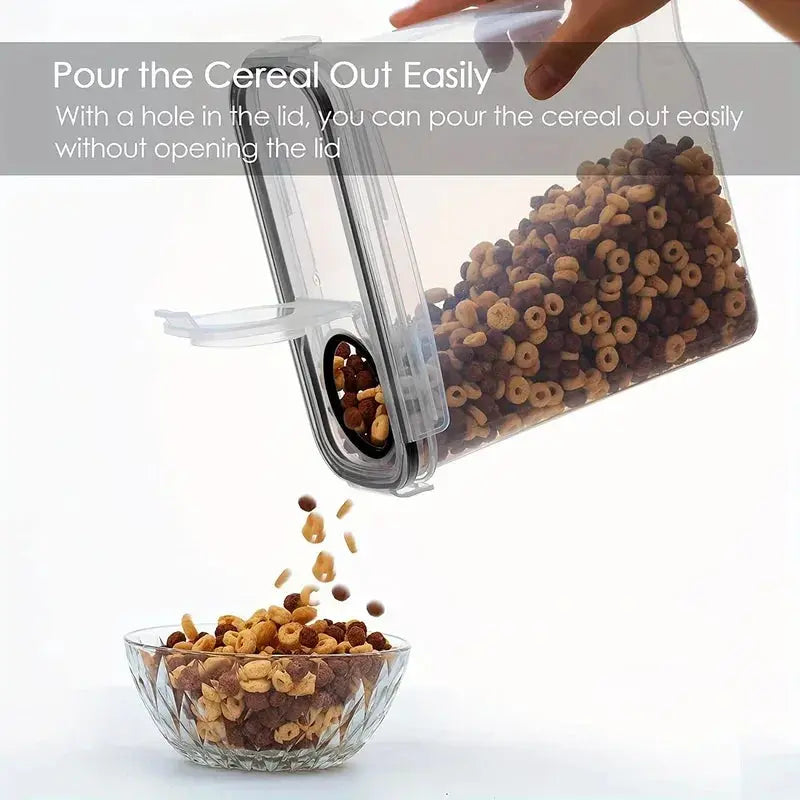 Airtight Cereal Storage Container  Food Storage Box Plastic Transparent Sealed - HASHTAG