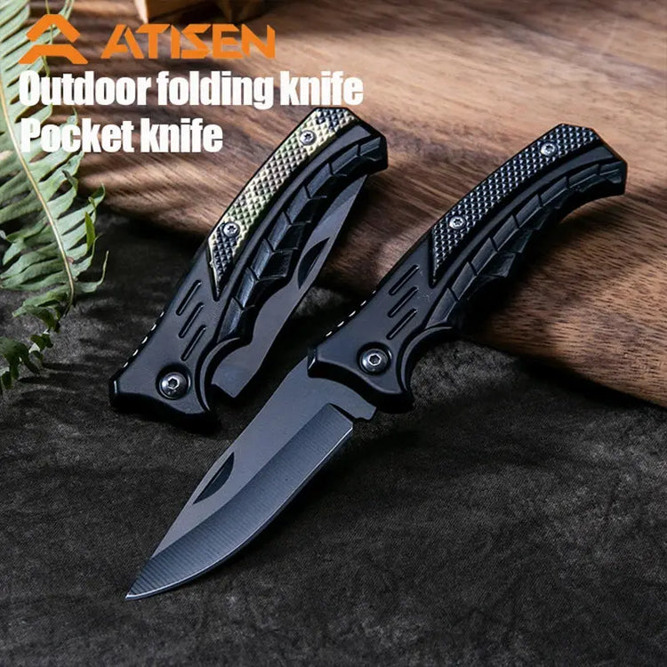 Accessori per la pesca in barca da pesca con coltello pieghevole in acciaio inossidabile con manico in PP Taglio di carne da campeggio facile da trasportare - My Hashtag Shop