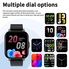 Smart Watch, Chiamata/Dial wireless, Promemoria APP multipli, Adatto per uomini e donne, Orologio sportivo, Compatibile con IPhone/Andrio HASHTAG