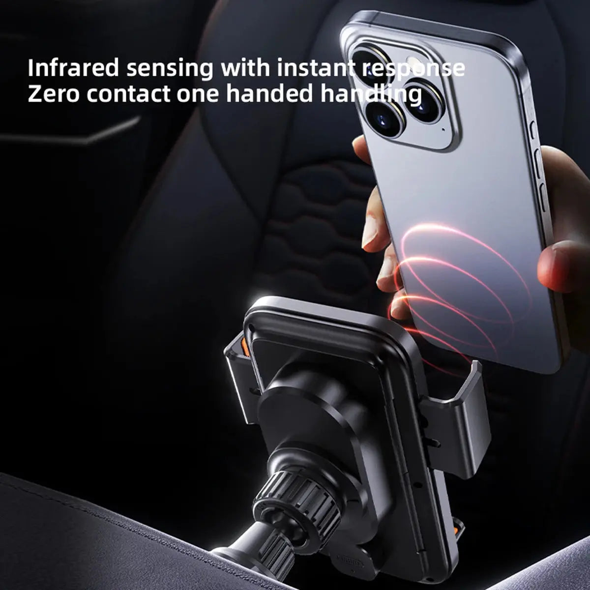 Caricatore per telefono per auto Supporto per telefono Caricatore wireless e cablato da 15 W Rilevamento automatico Rilascio e rotazione con un solo tocco Certificato Qi FCC ROHS - My Hashtag Shop