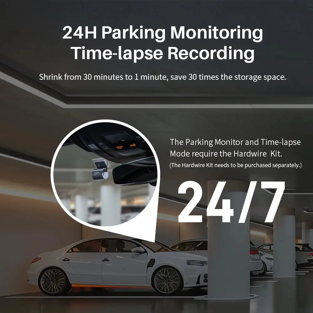 2K KAWA MINI 3 Pro Telecamere per Auto DVR Piccola Dash Cam 24 Parcheggio Auto Videoregistratore WiFi APP Controllo Vocale Dashcam per Auto - My Hashtag Shop