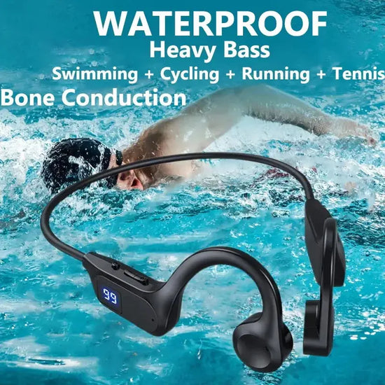Auricolare wireless a conduzione ossea Sport Nuoto Cuffie compatibili Bluetooth a mani libere con microfono per la corsa Auricolari X7