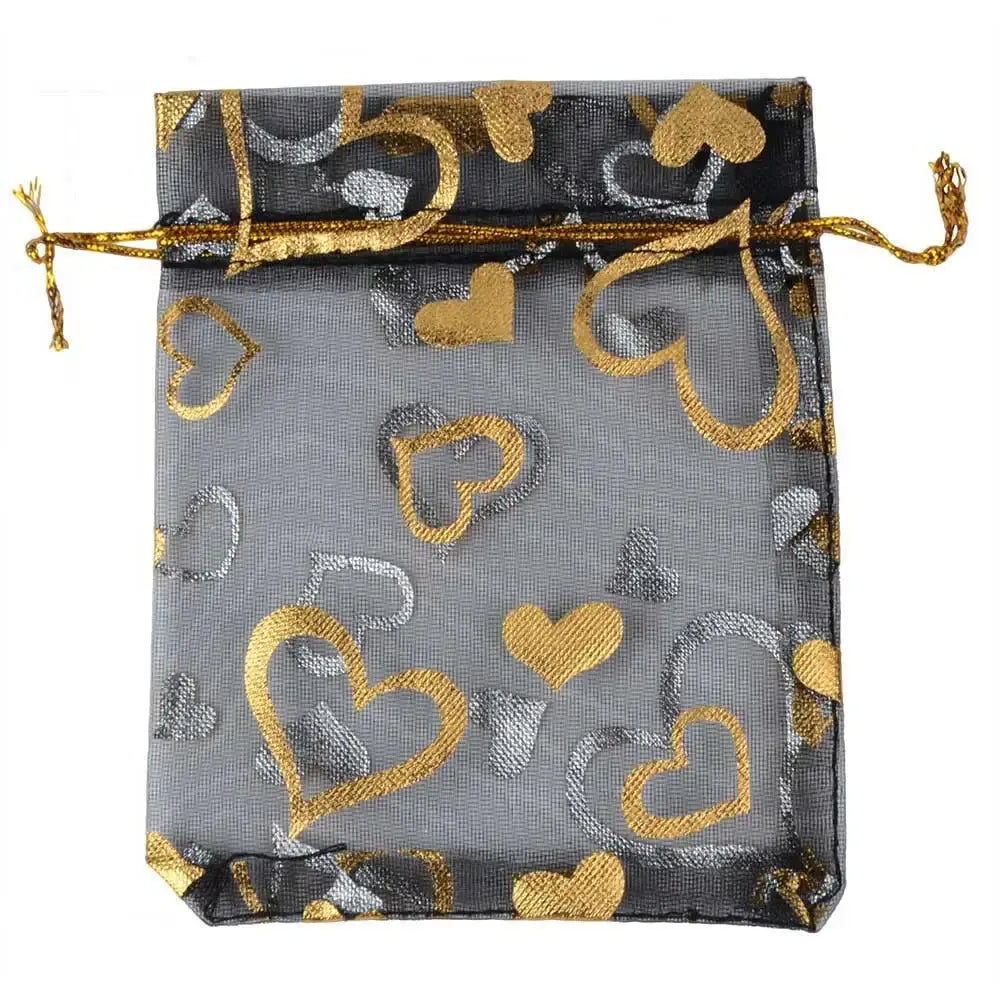 Love Heart Organza Pouches For Events 100 Pcs. Liebe - Making Life Easier