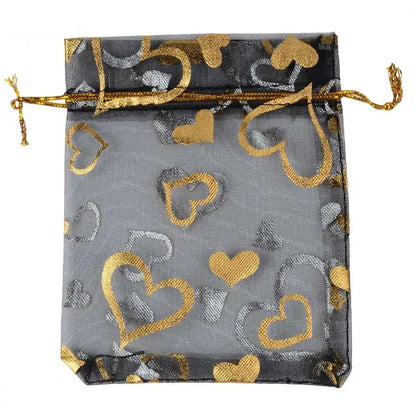 Love Heart Organza Pouches For Events 100 Pcs. Liebe - Making Life Easier
