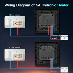 BSEED Zigbee Caldaia Elettrica/Acqua/Gas Riscaldamento a Pavimento Sensore Touch Termostati Intelligenti Tuya Vita Intelligente Alexa Controllo Telaio in Plastica HASHTAG