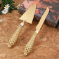 Cake Knife And Server Set,2 PCS Gold Cake Cutting Utensils Made By KONCO. - HASHTAG
