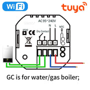 Termostati intelligenti Tuya programmabili per caldaie a gas, valvole dell'acqua e pavimenti elettrici con controllo remoto WiFi, compatibili con controllo vocale di Alexa, Google e Yandex. HASHTAG