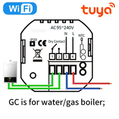 Termostati intelligenti Tuya programmabili per caldaie a gas, valvole dell'acqua e pavimenti elettrici con controllo remoto WiFi, compatibili con controllo vocale di Alexa, Google e Yandex. HASHTAG
