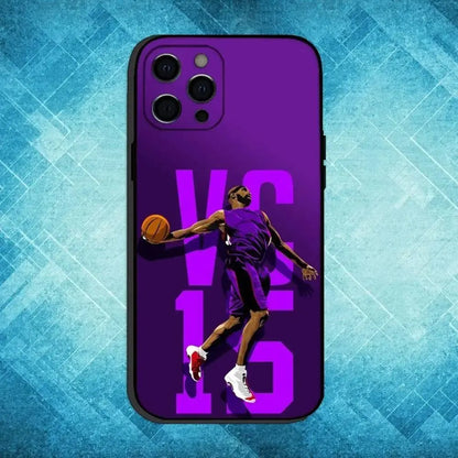 Custodia per telefono Basket V-Vince C-Carter 15 per iPhone17,16,15,14,13,12,11 Plus,Pro Max Cover morbida nera - My Hashtag Shop