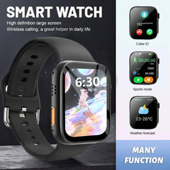 Smart Watch con display HD da 1,68 pollici: chiamate/quadranti wireless, notifiche di allarme/messaggio, tracciamento fitness, controllo della musica. HASHTAG